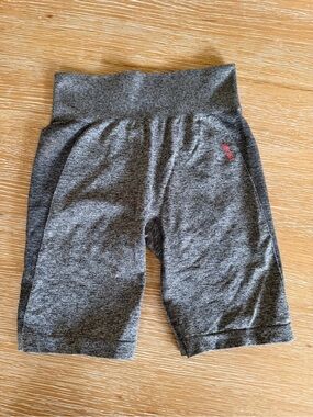 Gymshark Grey Seamless Athletic Bike Shorts with Subtle Logo
